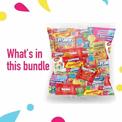 Assorted candy bundle with various brands.