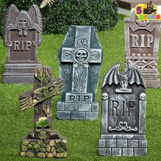 JOYIN 17” Halloween Foam RIP Graveyard Tombstones